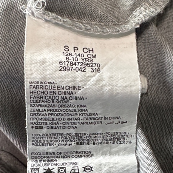 Jordan Gray Long Sleeve Tee with Red and White Logo Size S - Picture 4 of 4